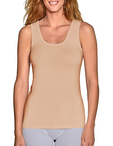 VEDATS 2er-Pack Damen Unterhemd Tank Top Achselhemd Body Ärmellos (XL, Hautfarben) von VEDATS