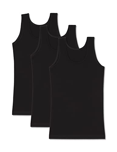 VEDATS 3er-Pack Damen Modal Unterhemd Tank Top Achselhemd Extralang (S, Schwarz) von VEDATS