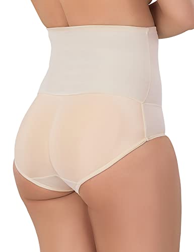 VEDATS Damen Butt Lifter Po Push-up Pads Shapewear Miederslip Bauch-Weg (L, Hautfarben) von VEDATS