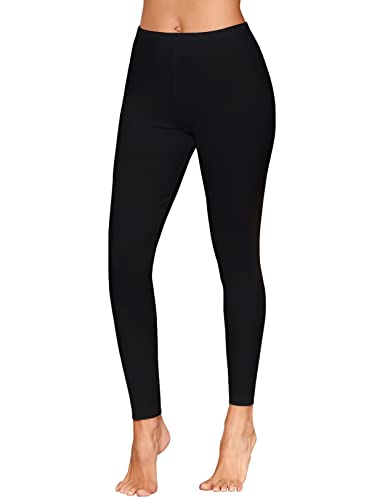 VEDATS Damen Leggings Tights Mid Waist in Schwarz (XL) von VEDATS