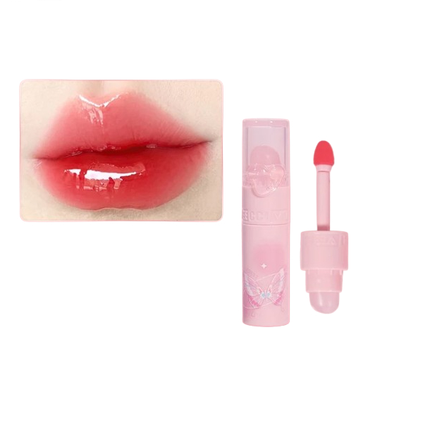 VEECCI - Dual-Ended Clear Watery Lip Gloss - 2g - V03 Adzuki Bean Crimson von VEECCI