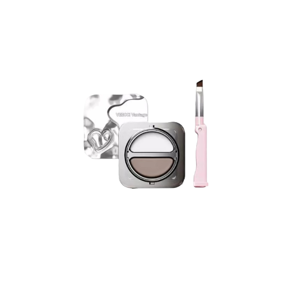 VEECCI - Soft Mist Color Air Cushion Dual-Color Eyeliner - 1.5g+1.5g - S02 Grayish Brown and White von VEECCI