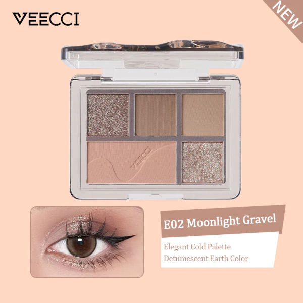 VEECCI - Sweet Dreams Five Colors Eyeshadow Palette - 5.2g - E02 Moonlight Gravel VEECCI - Sweet Dreams Five Colors Eyeshadow Palette - 5.2g - E02 Moonlight Gravel von VEECCI