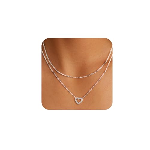 VEEDOFA 925 Sterlingsilber Kette für Damen Mit Plättierung und zartem Anhänger von VEEDOFA