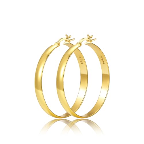 VEEDOFA Gold Ohrringe für Frauen, 14K Goldbeschichtete Hoops, Hypoallergene Leichte Große Ohrringe VEEDOFA Gold Ohrringe für Frauen, 14K Goldbeschichtete Hoops, Hypoallergene Leichte Große Ohrringe von VEEDOFA