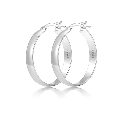 VEEDOFA Silberne Ohrringe für Damen, Hypoallergene Leichte Große Sterling Silber Ohrringe, Nicht Anlaufender Schmuck Geschenk von VEEDOFA