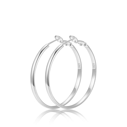 VEEDOFA Silberne Ohrringe für Damen, Hypoallergene Leichte Große Sterling Silber Ohrringe, Nicht Anlaufender Schmuck Geschenk von VEEDOFA