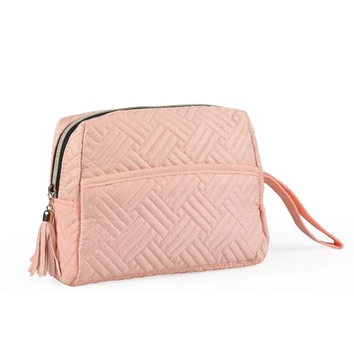 VEELAM Kosmetiktasche für Reisen, Make-up-Tasche mit Reißverschluss, Organizer für Frauen, Geschenk für Mutter, Schwester, Freundinnen, Pink VEELAM Kosmetiktasche für Reisen, Make-up-Tasche mit Reißverschluss, Organizer für Frauen, Geschenk für Mutter, Schwester, Freundinnen, Pink von VEELAM
