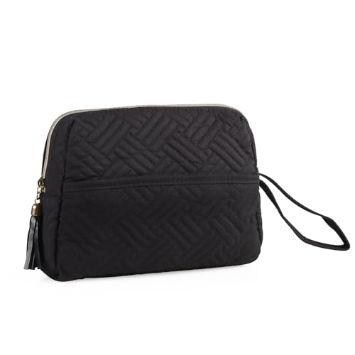VEELAM Kosmetiktasche für Reisen, Make-up-Tasche mit Reißverschluss, Organizer für Frauen, Geschenk für Mutter, Schwester, Freundinnen, Schwarz VEELAM Kosmetiktasche für Reisen, Make-up-Tasche mit Reißverschluss, Organizer für Frauen, Geschenk für Mutter, Schwester, Freundinnen, Schwarz von VEELAM