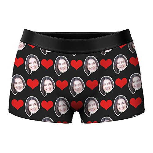 VEELU Personalisierte Unterhose Männer Boxershorts mit Gesicht Foto Bedrucken lustig Personalisierte Geschenke Herren Geschenk für Ehemann Weihnachten Valentinstag von VEELU