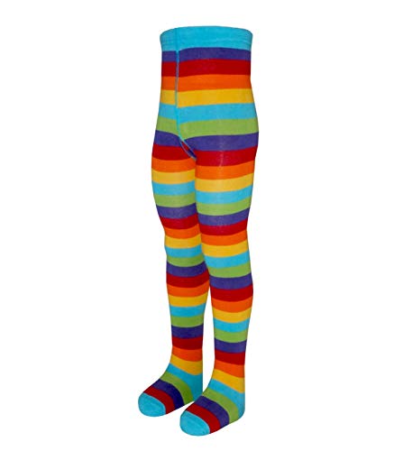 VEGATEKSA Baby und Kinderstrumpfhose für Mädchen und Jungen, Regenbogen aus Gekämmter Baumwolle, MADE IN EU, Verstellbare Taille, Tunel Gummi (110-116cm) von VEGATEKSA