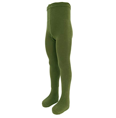 VEGATEKSA Top Qualität Strumpfhose, gekämmte Baumwolle, verstellbare Taille, LICHT KHAKI GRÜN (134-140cm) von VEGATEKSA