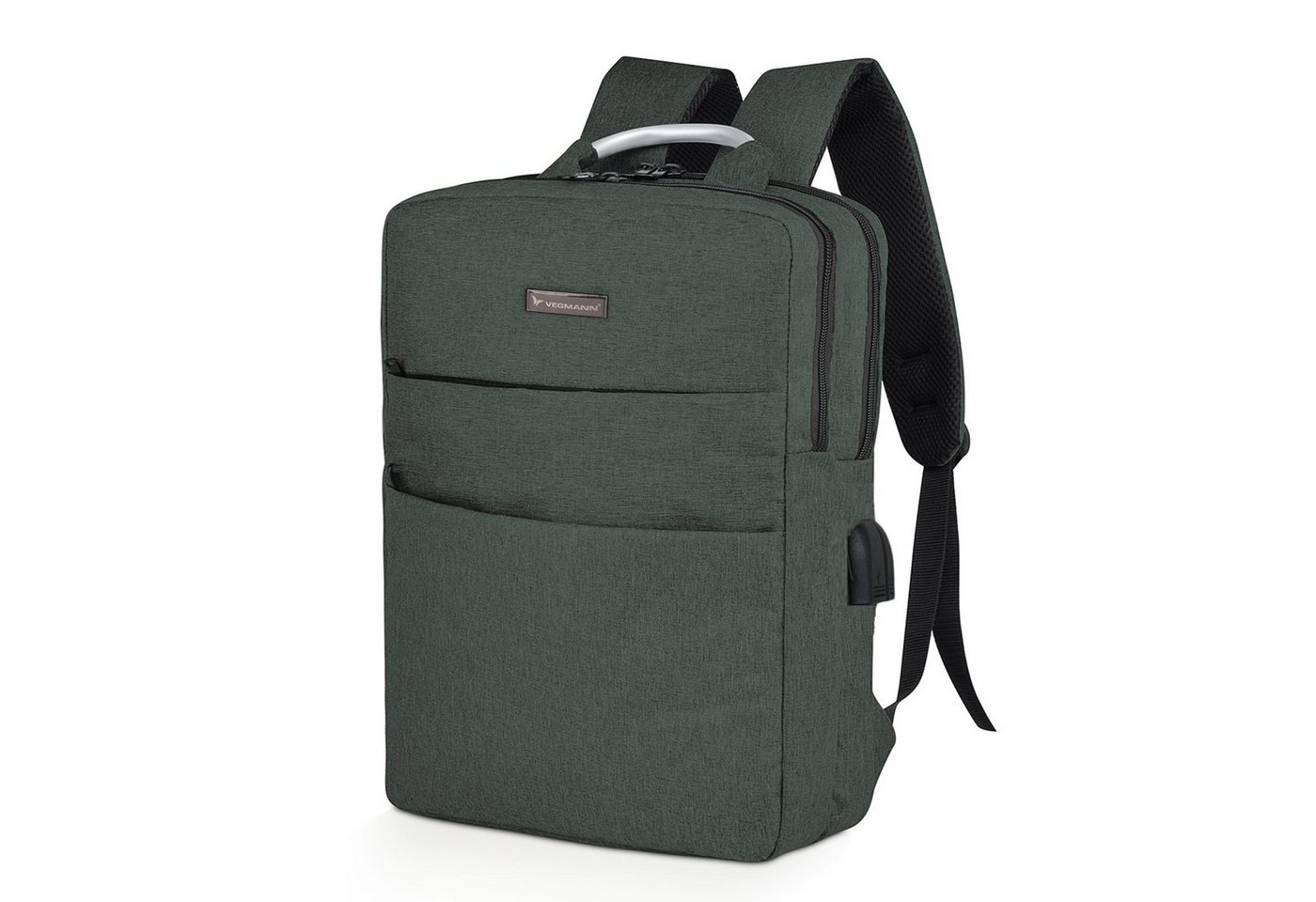 Laptoprucksack AV024 Laptop rucksack mit Zubehörfächern für Laptops bis 15,6 Zoll Herren und Damen Anthrazit Grau Bordeaux Schulrucksack für Jungen mit USB und headphone Ladeanschluss Stoßfeste Wasserdicht Notebook Sleeve kompatibel mit MacBook Pro 15 16"" von VEGMANN