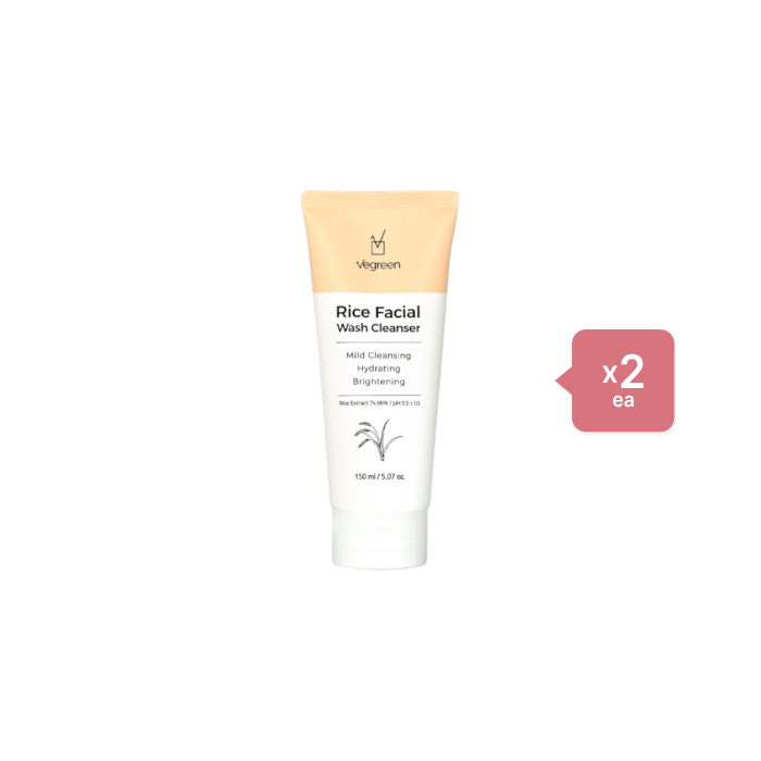 VEGREEN - Rice Facial Wash Cleanser - 150ml (2ea) Set von VEGREEN
