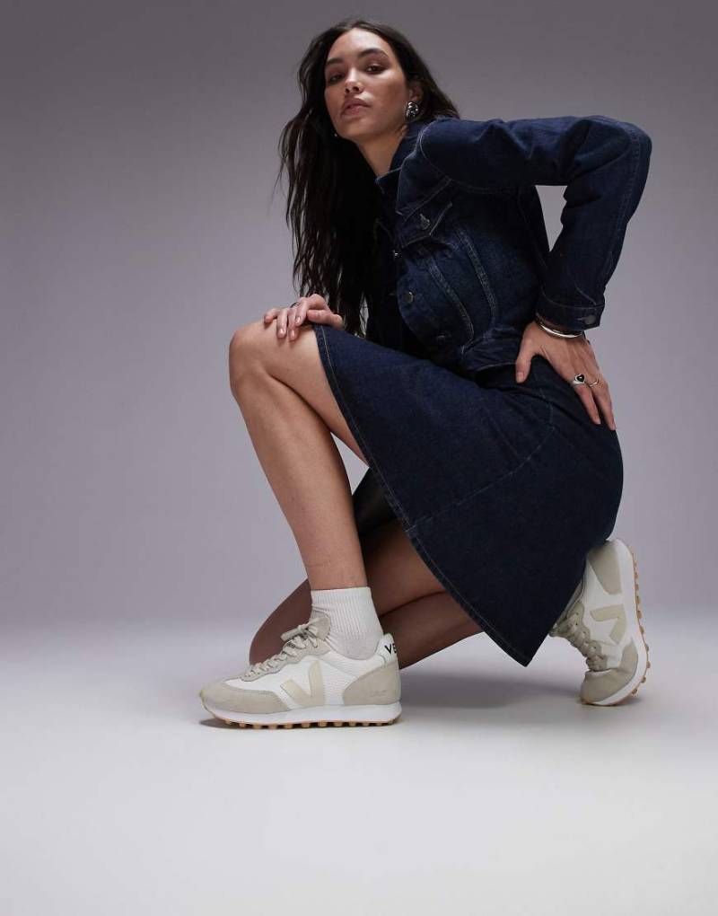 VEJA - Rio Branco - Sneaker aus Wildleder in Weiß und Alveomesh in Pierre Natural von VEJA