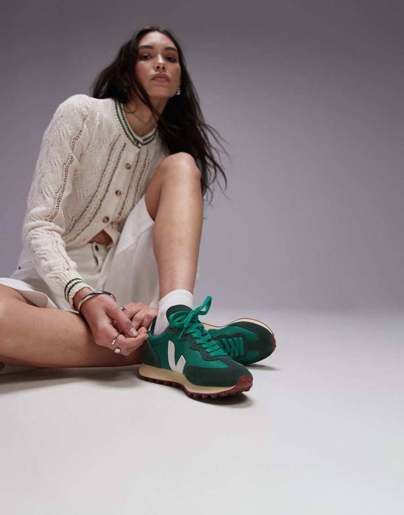 VEJA - Rio Branco - Wildleder-Sneaker aus Alveomesh in Grün von VEJA