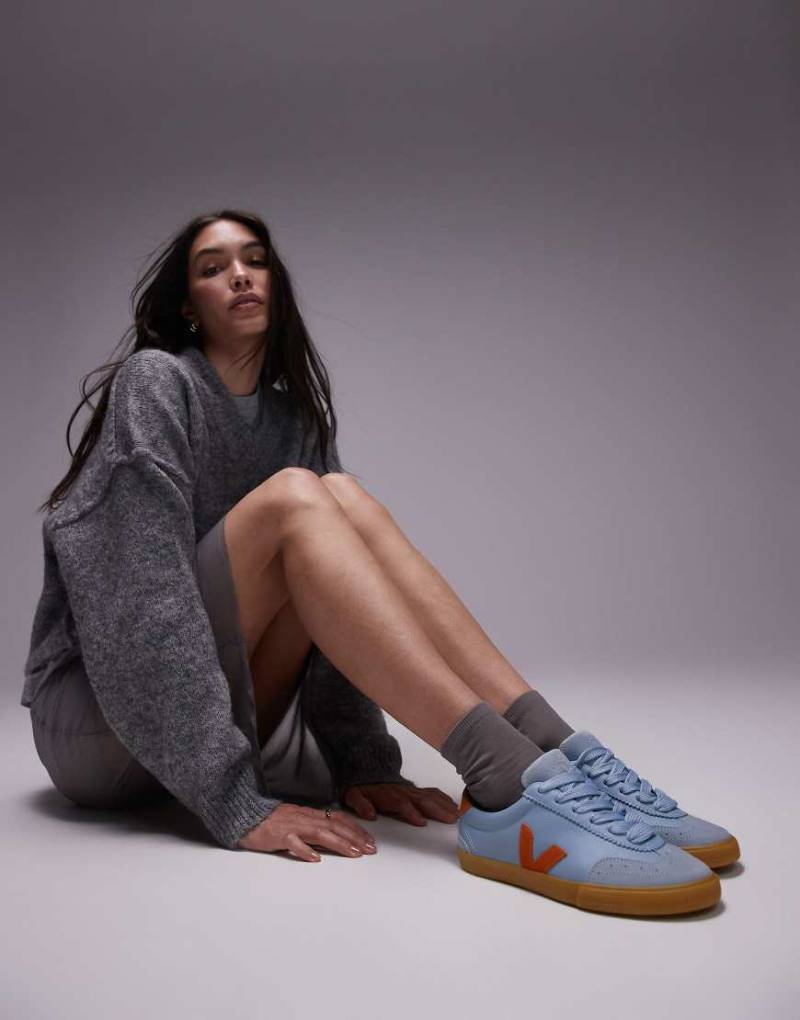 VEJA x Make My Lemonade - - Sneaker in Stahlblau und Kürbisrot-Bunt von VEJA