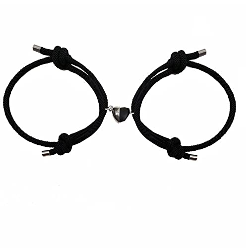 VELESAY 1Paar Paare Armband Magnetische Gegenseitige Anziehung Partner Armbänder 2 Set Seil Geflochtene Freundschaftsarmband Geschenke für Pärchen Frauen Männer von VELESAY