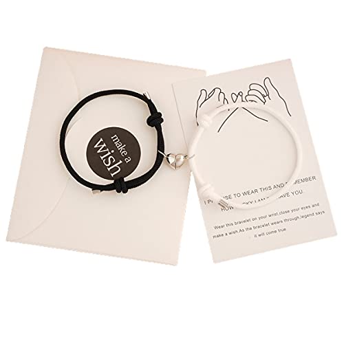 VELESAY 1Paar Paare Armband Magnetische Gegenseitige Anziehung Partner Armbänder 2 Set Seil Geflochtene Freundschaftsarmband Geschenke für Pärchen Frauen Männer von VELESAY