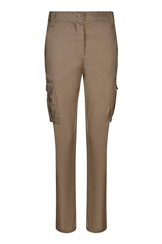 VELILLA Damen Stretchhose Mehreren Taschen Arbeitshose, beige, 36 von VELILLA