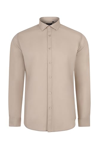 VELILLA Herren 405017s Camisa Manga Larga Hombre Color Beige Claro Talla 2XL Langarm-Hemd aus Stretch, Hellbeige, XXL von VELILLA