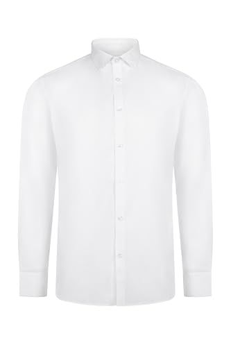 VELILLA Herren 405017s Camisa Manga Larga Hombre Color Blanco Talla M Langarm-Hemd aus Stretch, weiß, M von VELILLA