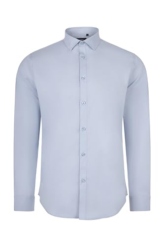 VELILLA Herren 405017s Camisa Manga Larga Hombre Color Celeste Talla 2XL Langarm-Hemd aus Stretch, Himmelblau, XXL von VELILLA