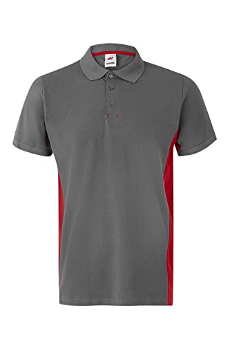 VELILLA Unisex, kurzärmlig, Grau und Rot, Größe 2XL Zweifarbiges Poloshirt mit kurzen Ärmeln, XXL VELILLA Unisex, kurzärmlig, Grau und Rot, Größe 2XL Zweifarbiges Poloshirt mit kurzen Ärmeln, XXL von VELILLA