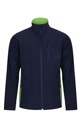 VELILLA Unisex Softshelljacke zweifarbig, Marineblau und Limettengrün, L von VELILLA
