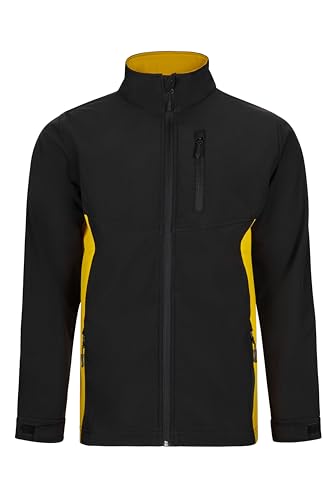 VELILLA Unisex Softshelljacke zweifarbig, schwarz/gelb, M von VELILLA
