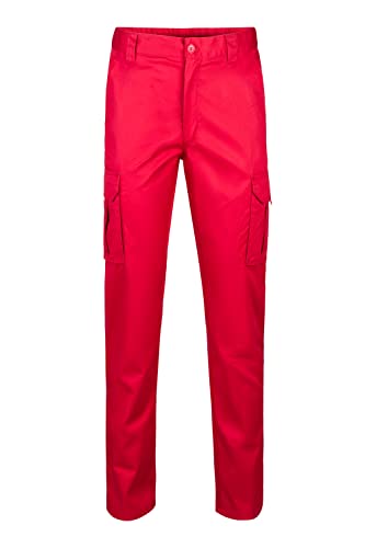 Velilla Herren 103001 Hose mit Mehreren Taschen, Farbe Rot, Größe 42 Arbeitshose, Slim von VELILLA