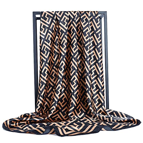 VELLETTE Damen Schal Kopftücher Halstuch Elegante Schals Seidenschal Seidentuch Scarf Bandana Taschentuch von VELLETTE