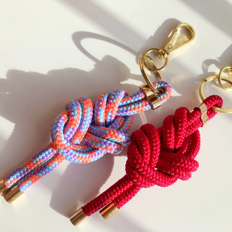 Schlüsselanhänger | Taschenanhänger Bandanhänger, Handgefertigtes Schlüsselband Mit Goldenen Details Für Handtasche, Anhänger Tasche von VELLYVAY