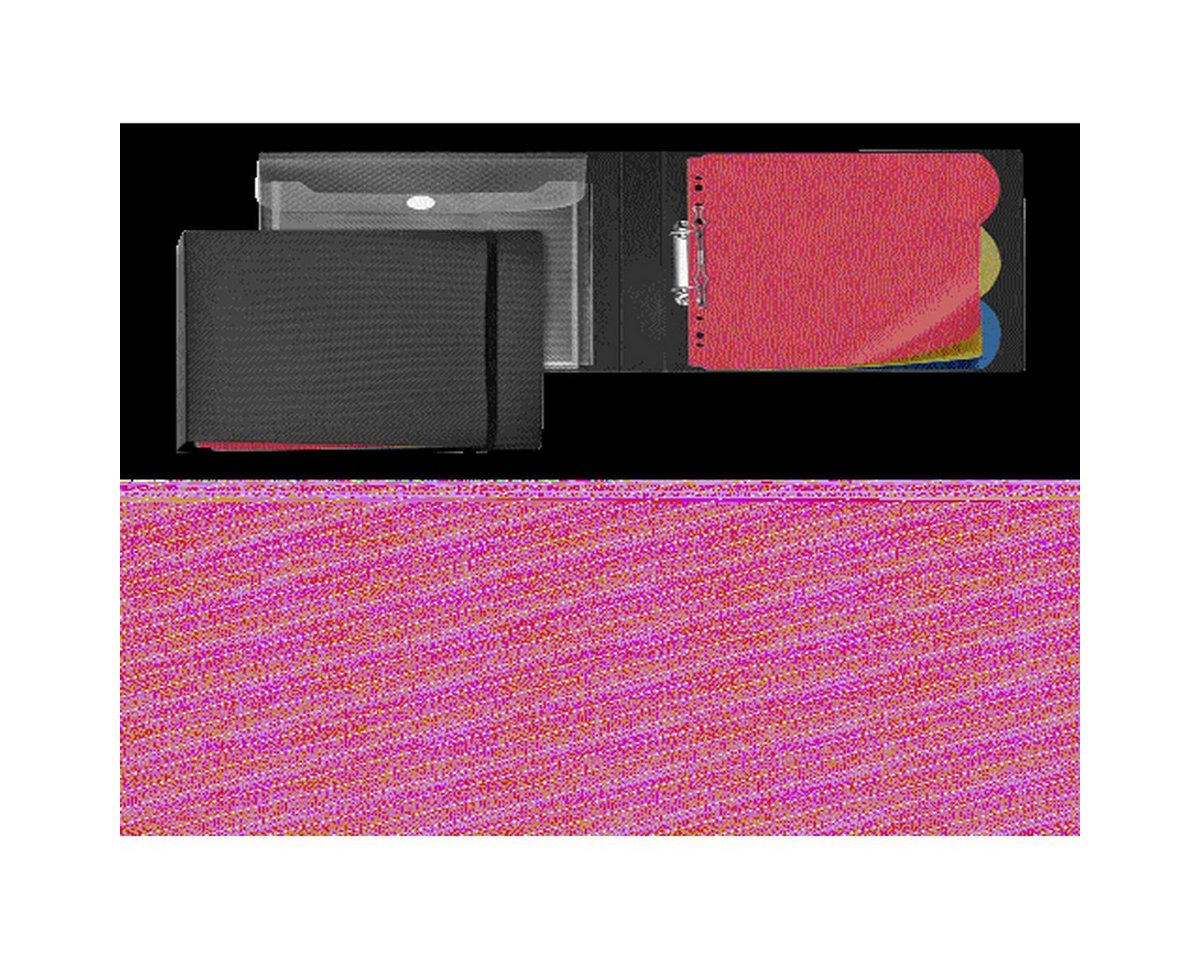 VELOFLEX Aktenmappe VELOFLEX Ringbuchmappe 2 Ringe Diamond schwarz DIN A4 Rückenbreite 3cm von VELOFLEX