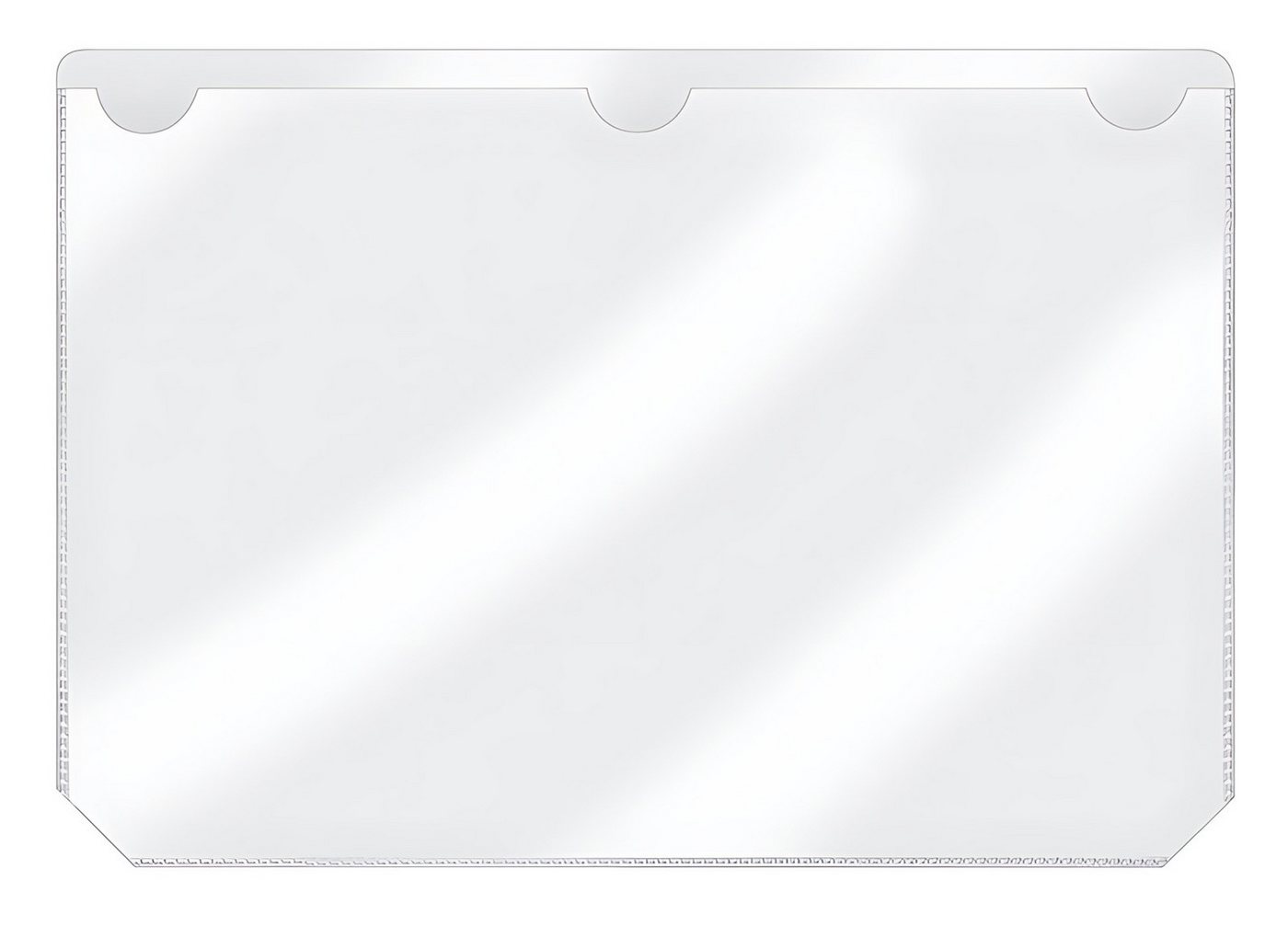 VELOFLEX Dokumententasche VeloflexSK-Fenster A5 quer hohe Klebkraft mit 3 Daumenausstanzungen von VELOFLEX