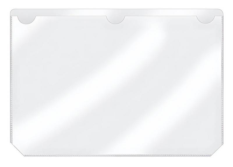 VELOFLEX Dokumententasche VeloflexSK-Fenster A5 quer hohe Klebkraft mit 3 Daumenausstanzungen von VELOFLEX