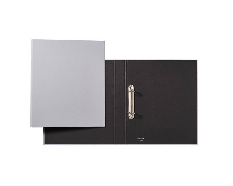 VELOFLEX Freizeittasche VELOFLEX Ringbuch 2 Ringe Grey Elegance grau DIN A4 Rückenbreite 4cm von VELOFLEX