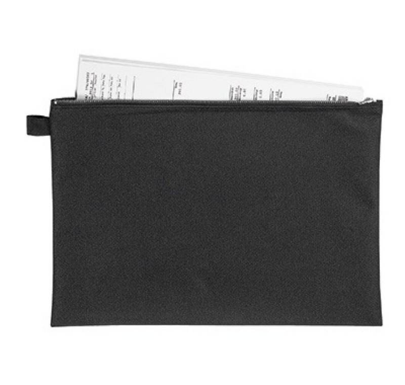 VELOFLEX Geldbörse Banktasche 2724000 DIN A4 Reißv Textil schwarz von VELOFLEX