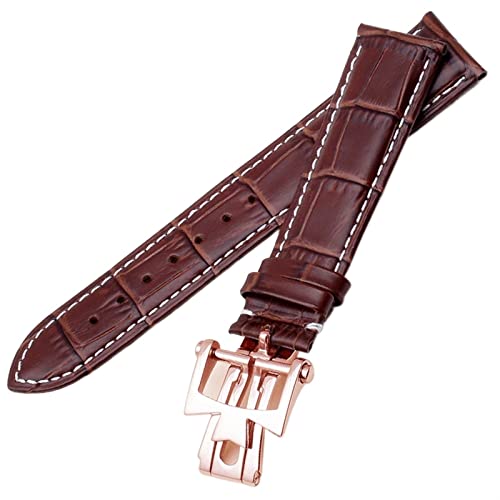 VELORE 19mm 20mm 21mm 22mm Uhrenarmband aus echtem Leder für Vacheron Constantin Patrimony VC Männer und Frauen Schwarz Braun Rindslederband(Picture color 2,21mm) von VELORE