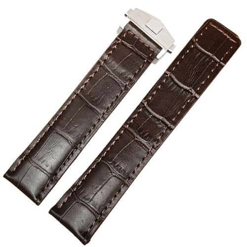 VELORE 19mm 20mm 22mm Echte Kalbsleder Faser Uhrenarmband Für TAG Uhr Mann Uhr Für TAG Uhrenarmband Durable Ersatz, 20mm, agate von VELORE