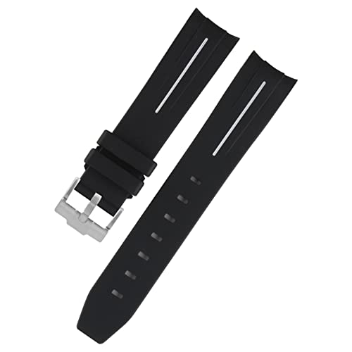 VELORE 20mm Gummi-Uhrenarmbänder mit Dornschließe für 20mm Uhrenarmband, wasserdichtes Silikonarmband, Uhrenzubehör, Teile mit Werkzeug(4) von VELORE