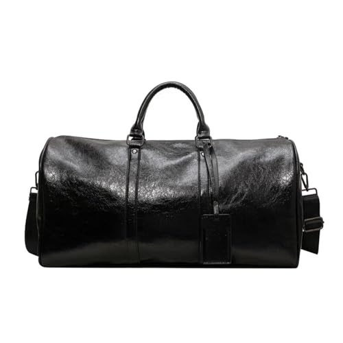 VELORE Damen PU Fitness Tasche Gym Handtasche Herren Freizeit Sport Tote Schulter Crossbody Große Kapazität Schwimmen Yoga Reisen Workout Duffel, Schwarz , Einheitsgröße, Handwerker von VELORE