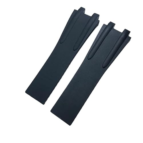 VELORE Für Athens Ulysse Nardin Blau Schwarz Sport Wasserdichte Uhrenarmbänder Faltschließe Uhrenzubehör 26mm Silikonkautschuk-Uhrenarmband(Black Without Buckle) von VELORE