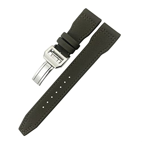 VELORE Uhrenarmband für IWC Le Pe Prince Big Pilot IW3777, schwarzes Sportfaser-Leinenarmband, 20 mm, 21 mm, 22 mm, Nylon-Lederarmband, 21 mm, Achat von VELORE