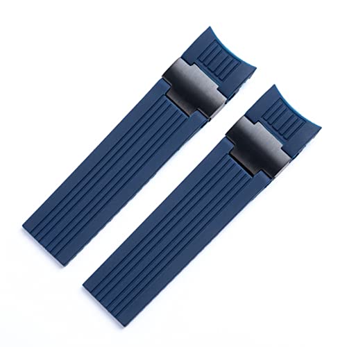 VELORE Uhrenarmband für Ulysse Nardin, Taucher und Marine, wasserdicht, weiches Silikon-Gummi, 22 x 20 mm, Faltschließe, 22 mm, Achat von VELORE