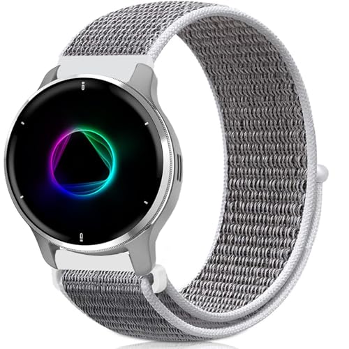 VELULYX Elastisches Nylon Armband kompatibel mit Garmin Venu Sq/Sq Music/Venu Sq 2/Sq 2 Music, 20mm elastisches Armband für Garmin Venu 2 Plus/Vivoactive 5/3/3 Music/Venu/Forerunner 55 245 645 von VELULYX