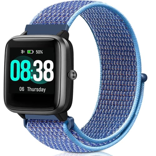 VELULYX Nylon Elastikarmband, kompatibel mit Veryfitpro ID205L, 19mm für ID205L GRV FC1 IDW15 ID205S ID205G ID215G ID216 YM205L Uwatch3 Ufit GT BV205L TE021 SW020 SW021 SW023 von VELULYX