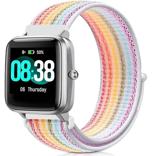 VELULYX Nylon Elastikarmband, kompatibel mit Veryfitpro ID205L, 19mm für ID205L GRV FC1 IDW15 ID205S ID205G ID215G ID216 YM205L Uwatch3 Ufit GT BV205L TE021 SW020 SW021 SW023 von VELULYX
