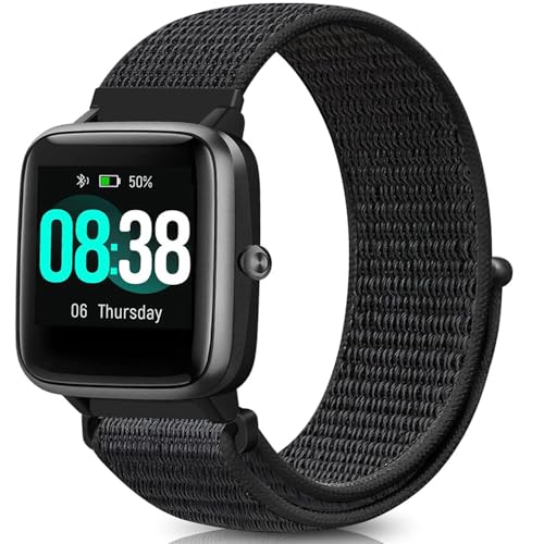 VELULYX Nylon Elastikarmband, kompatibel mit Veryfitpro ID205L, 19mm für ID205L GRV FC1 IDW15 ID205S ID205G ID215G ID216 YM205L Uwatch3 Ufit GT BV205L TE021 SW020 SW021 SW023 von VELULYX