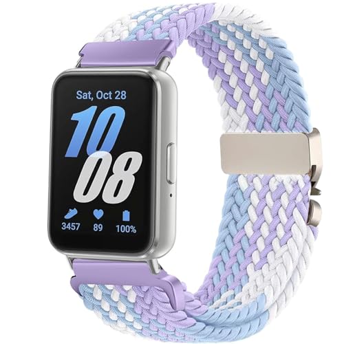 VELULYX Nylon Flechtband Kompatibel mit Galaxy Fit 3, Elastisches armband für Galaxy Fit 3 SM-R390 Herren Damen VELULYX Nylon Flechtband Kompatibel mit Galaxy Fit 3, Elastisches armband für Galaxy Fit 3 SM-R390 Herren Damen von VELULYX
